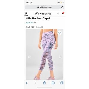 Mila pocket capri in haze grey camo/small